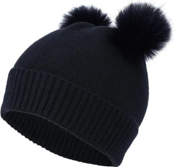 Lewro Lewro ROCA Плетена шапка за момичета, черно, размер 8-11Y