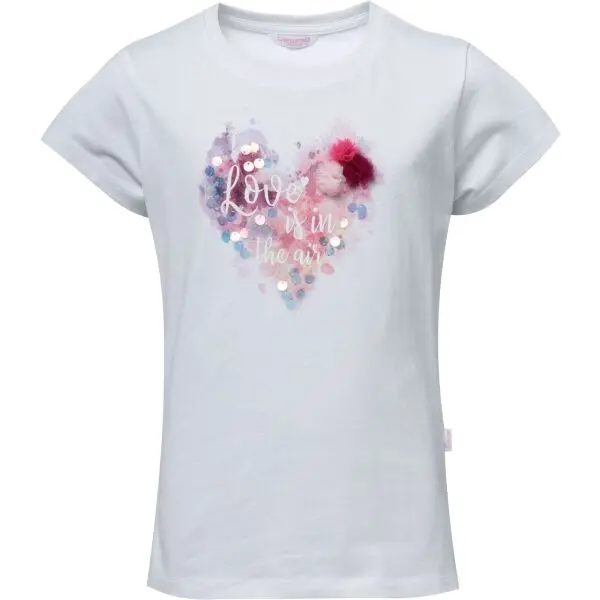 Lewro Lewro RUMI Тениска за момичета, бяло, размер 116-122