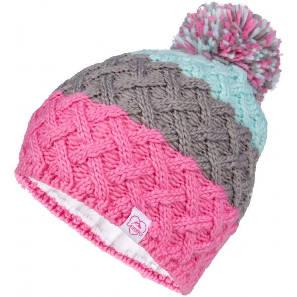 Lewro Lewro UDELA Плетена шапка за момичета, розово, размер