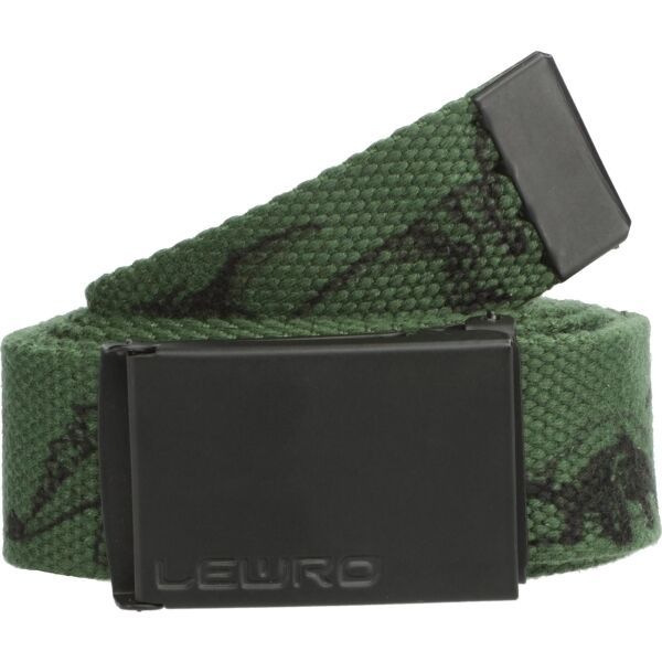 Lewro Lewro UDON Текстилен колан с метална тока, тъмнозелено, размер
