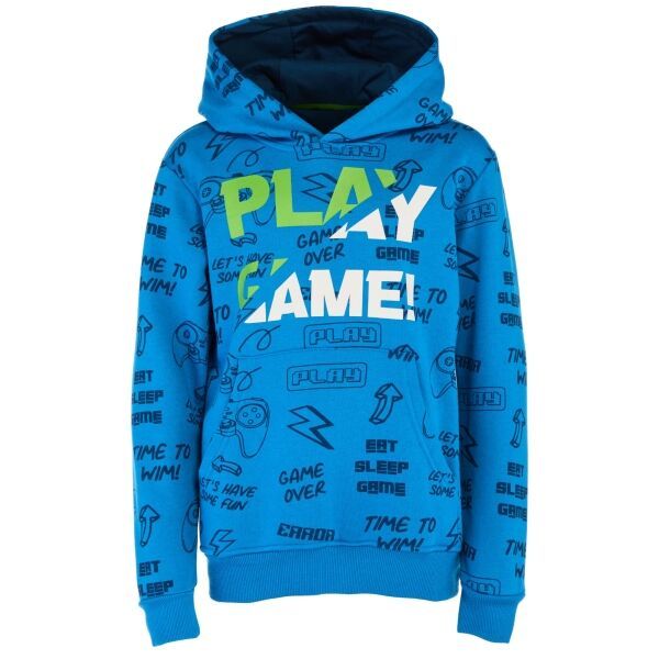 Lewro Lewro ZAREL Момчешки суитшърт с обличане през главата, синьо, размер