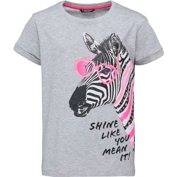 Lewro Lewro ZEBRINA Момичешка тениска, сиво, размер 164-170