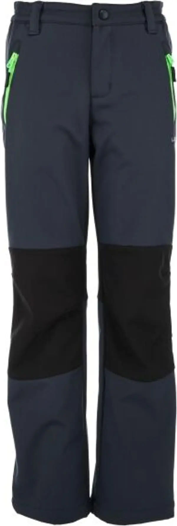 Lewro Lewro ZIKAI Детски панталони с материя от софтшел, тъмносиво, размер 128-134