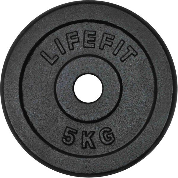 Lifefit Lifefit КРЪГЛА ТЕЖЕСТ 5KG 30MM Тежест- кръгла, черно, размер