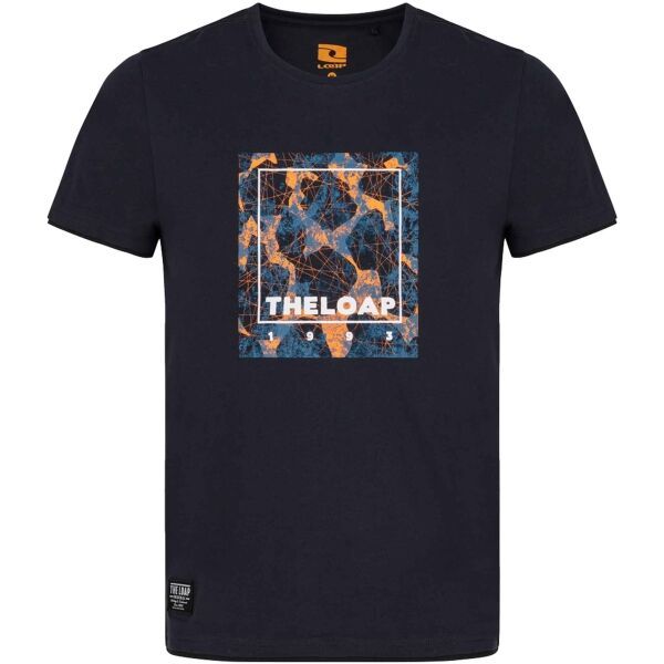 Loap Loap BOHOUS Мъжка тениска, тъмносин, размер