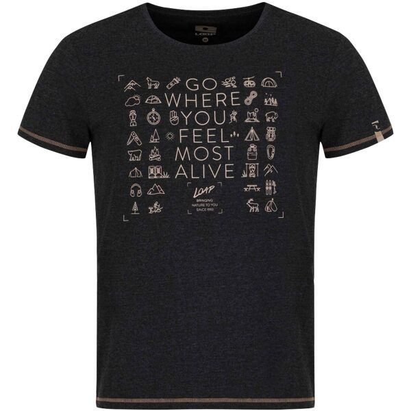 Loap Loap ALEXUS Мъжка тениска, черно, размер S