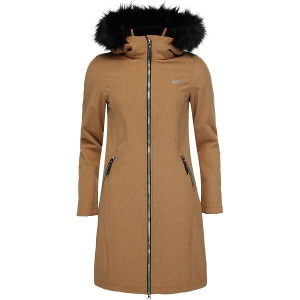 LOAP LOAP LUDANA Дамско дълго яке-софтшел, кафяво, размер