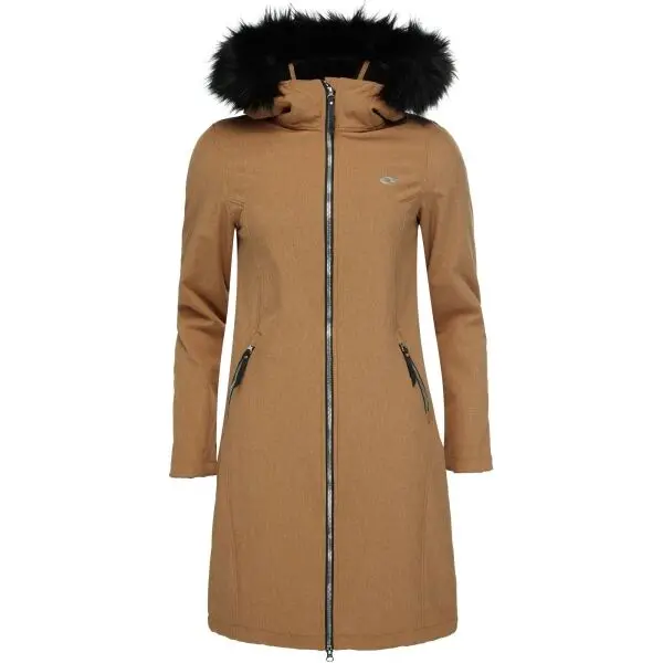 LOAP LOAP LUDANA Дамско дълго яке-софтшел, кафяво, размер