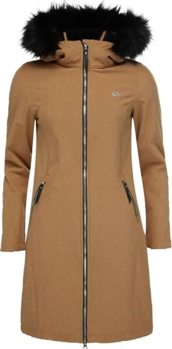 LOAP LOAP LUDANA Дамско дълго яке-софтшел, кафяво, размер