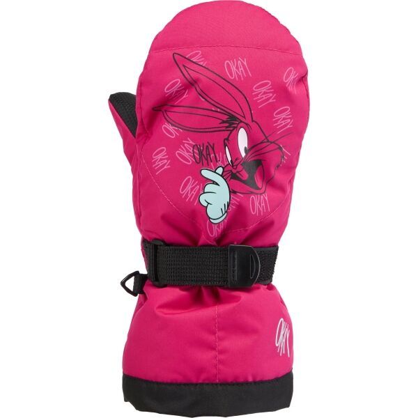 LOONEY TUNES LOONEY TUNES BUGSY Детски зимни ръкавици с един пръст, розово, размер