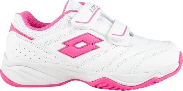 Lotto Lotto COURT LOGO JR VELCRO Детски обувки за тенис, бяло, размер