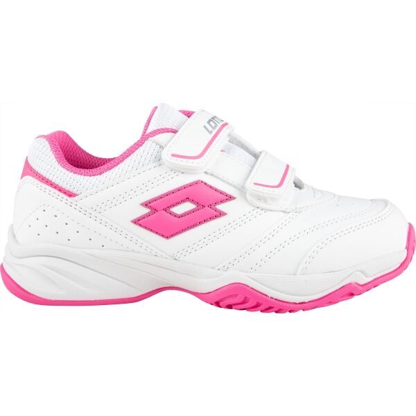 Lotto Lotto COURT LOGO JR VELCRO Детски обувки за тенис, бяло, размер