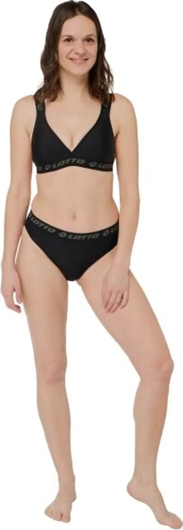 Lotto Lotto DYAN Дамски двуцветен бански, черно, размер