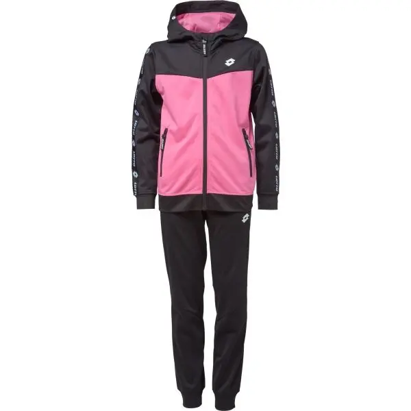 Lotto Lotto IGANA Момичешки спортен екип с качулка, черно, размер 140-146