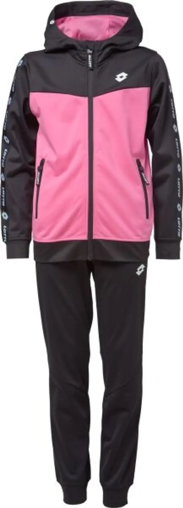 Lotto Lotto IGANA Момичешки спортен екип с качулка, черно, размер 164-170