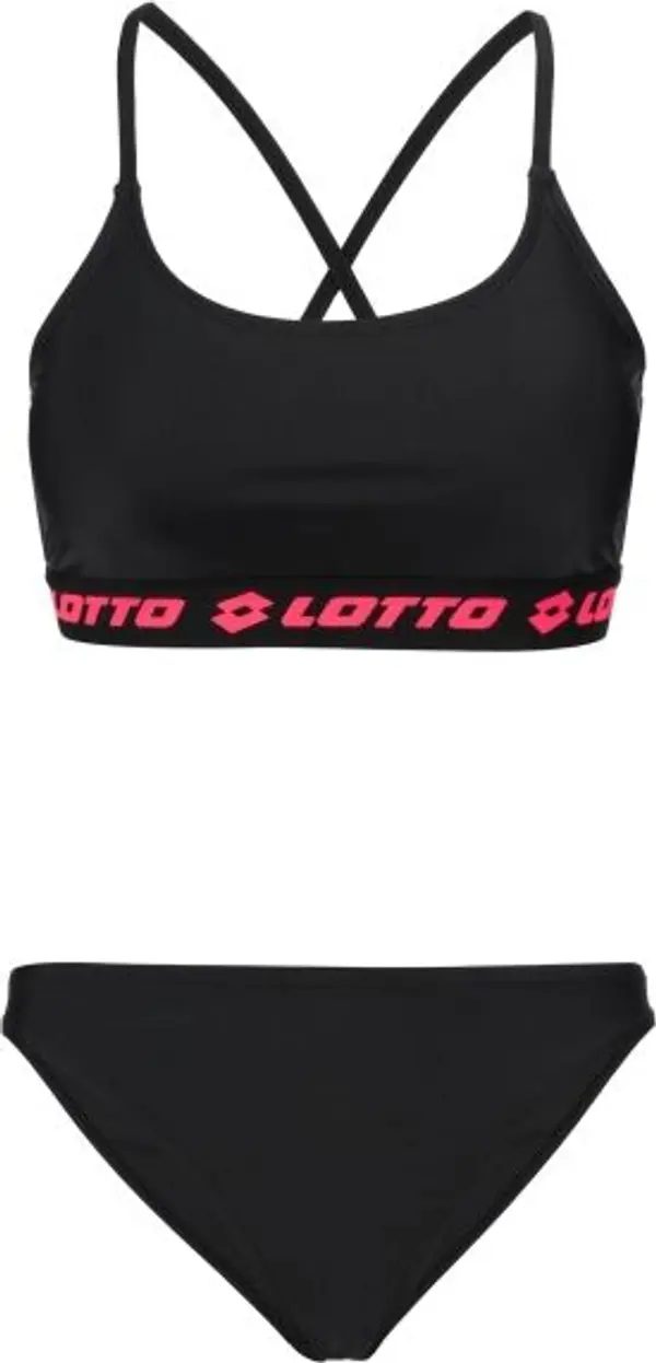 Lotto Lotto JELI Дамски бански костюм от две части, черно, размер