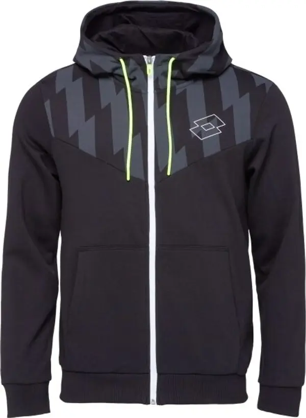 Lotto Lotto LOGO VI FULL-ZIP HOODIE Мъжки суитшърт, черно, размер