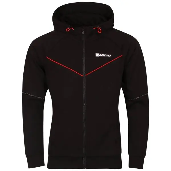 Lotto Lotto LOGO VIII SWEAT FZ HD Мъжки суитчър, черно, размер