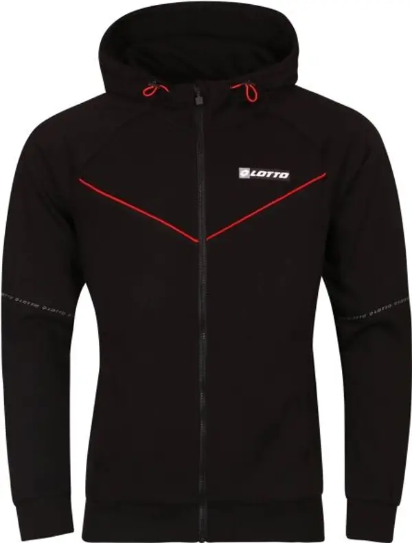 Lotto Lotto LOGO VIII SWEAT FZ HD Мъжки суитчър, черно, размер