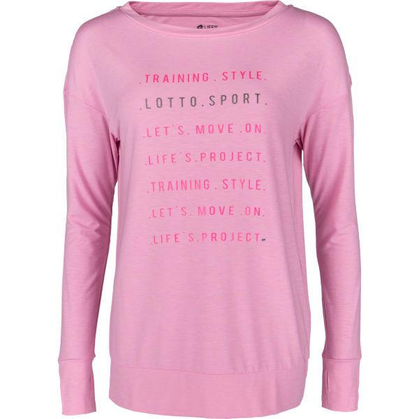 Lotto Lotto DINAMICO W III TEE LS PRT1 VI Дамска блуза, розово, размер M