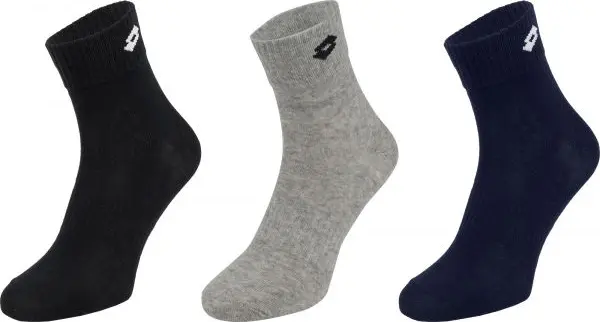 Lotto Lotto PLAYER MIDI SOCKS 3P Комплект чорапи, черно, размер 39-42