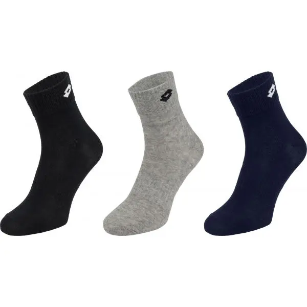 Lotto Lotto PLAYER MIDI SOCKS 3P Комплект чорапи, черно, размер 43-46