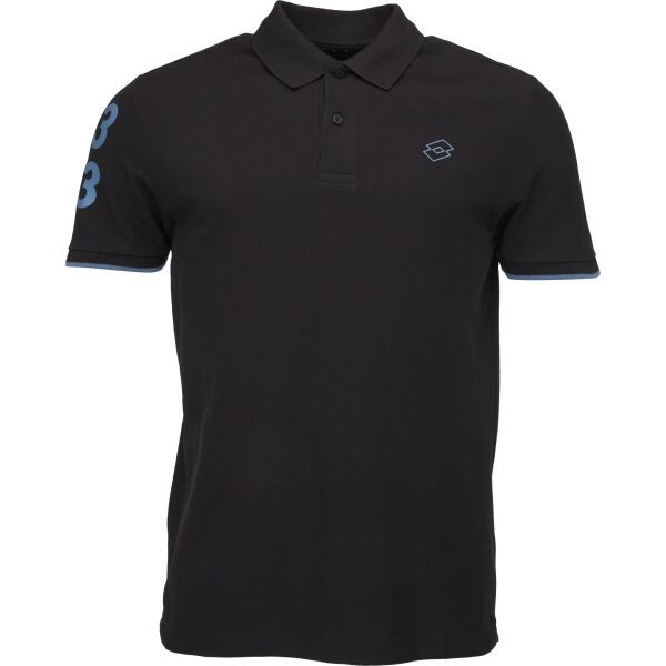 Lotto Lotto POLO PORTOFINO Мъжка тениска с яка, черно, размер