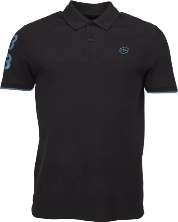 Lotto Lotto POLO PORTOFINO Мъжка тениска с яка, черно, размер