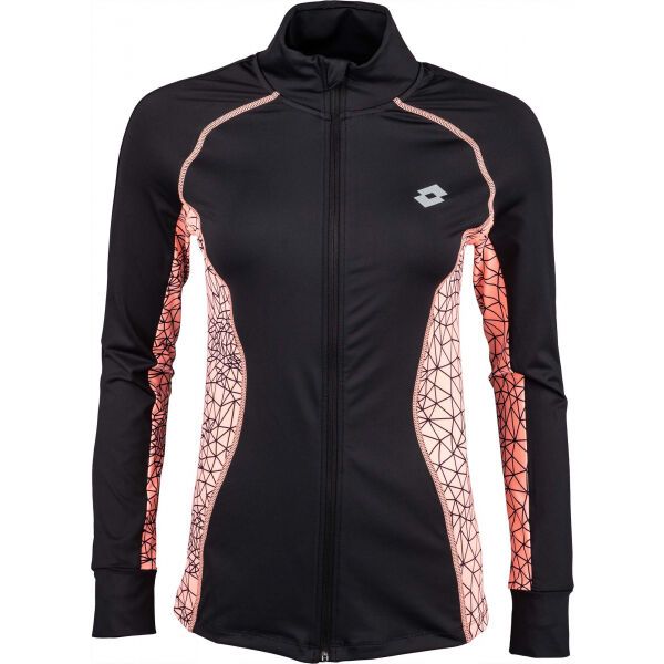 Lotto Lotto RUN&FIT W SWEAT FZ PL Дамско горнище за бягане, черно, размер