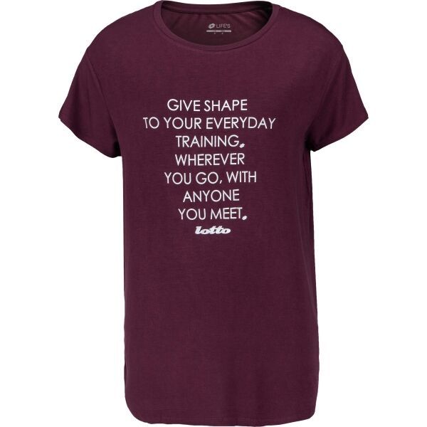 Lotto Lotto TEE TEXT W VI Дамска тениска, винен, размер