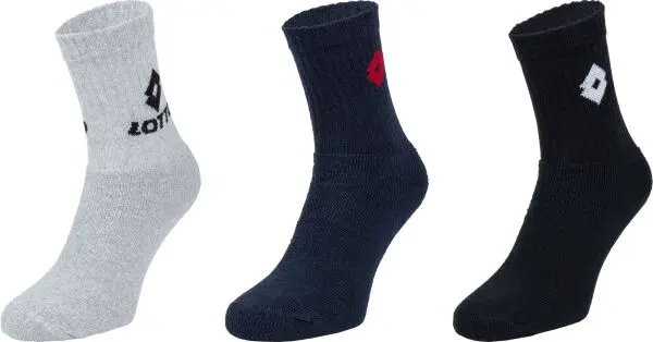 Lotto Lotto TENNIS 3P Универсални спортни чорапи, черно, размер