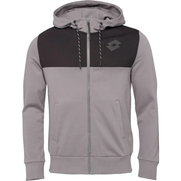 Lotto Lotto TRAINING PURE FULL-ZIP HOODIE Мъжки суитшърт, сиво, размер