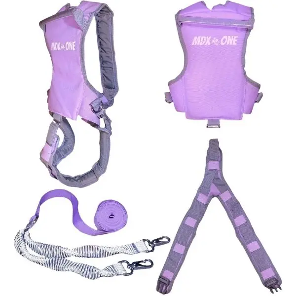 MDXONE MDXONE STATIC SKI HARNESS WITH 9' STATIC ROPE Скиорски комплект, лилаво, размер