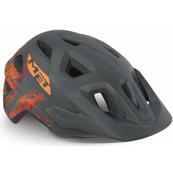 Met Met ELDAR Детска каска за колоездене, оранжево, размер (52 - 57)