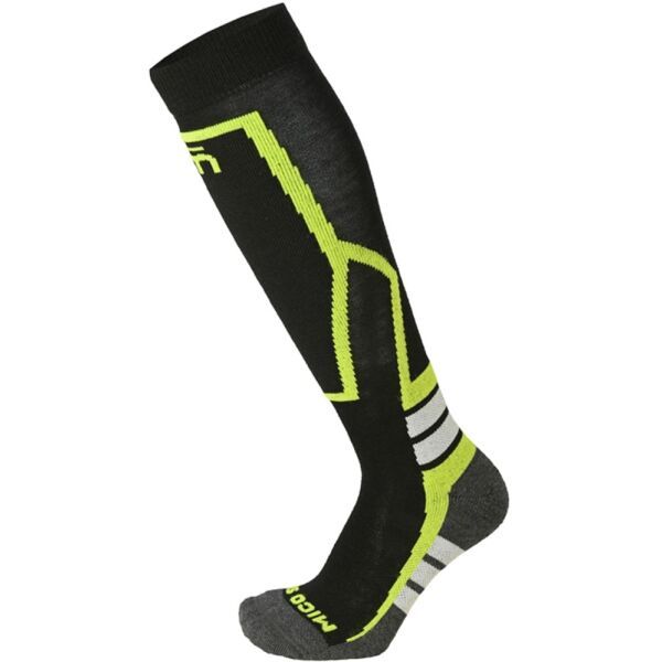 Mico Mico CALZA SKI WARM CONTROL MEDIUM K Детски високи ски чорапи, черно, размер 30-32