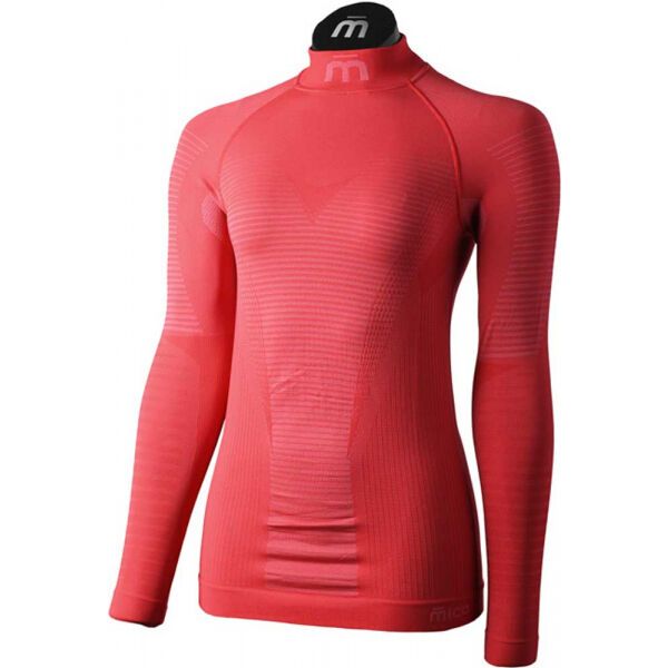 Mico Mico L/SLVS MOCK NECK SHIRT WARM CONTROL W Дамска термо блуза, червено, размер S