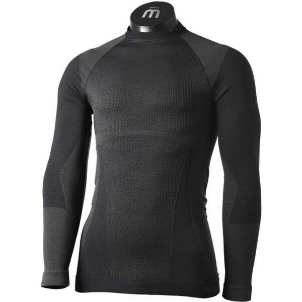 Mico Mico L/SLVS R/NECK SHIRT WARM CONTROL Мъжка функционална блуза, черно, размер L