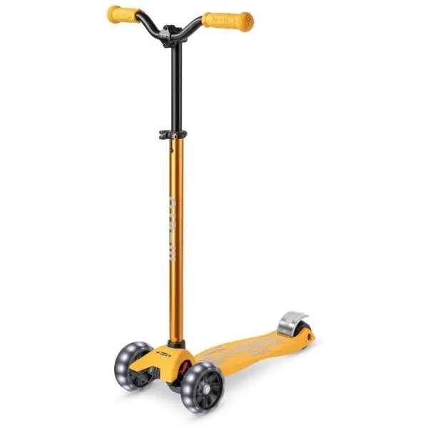 Micro Micro MAXI DELUXE PRO LED Детска тротинетка, жълто, размер