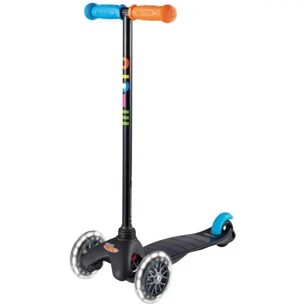 Micro Micro MINI CLASSIC LED Детска тротинетка, черно, размер