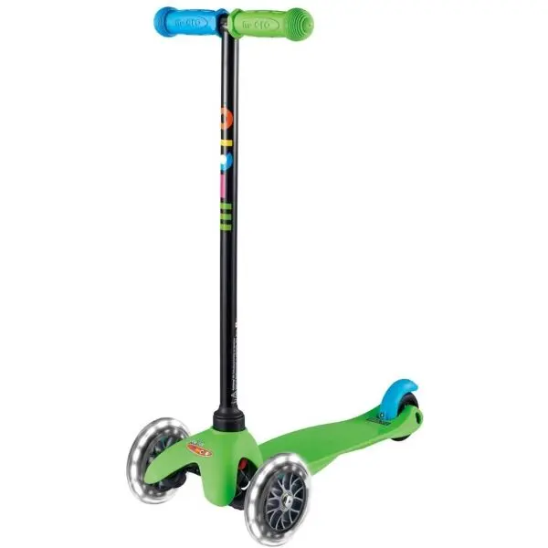 Micro Micro MINI CLASSIC LED Детска тротинетка, зелено, размер