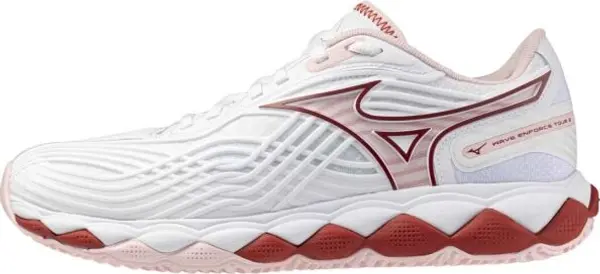 Mizuno Mizuno WAVE ENFORCE COURT CC W Дамски обувки за тенис, бяло, размер 39