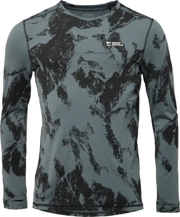 MONS ROYALE MONS ROYALE CASCADE Функционална мъжка тениска, тъмносиво, размер