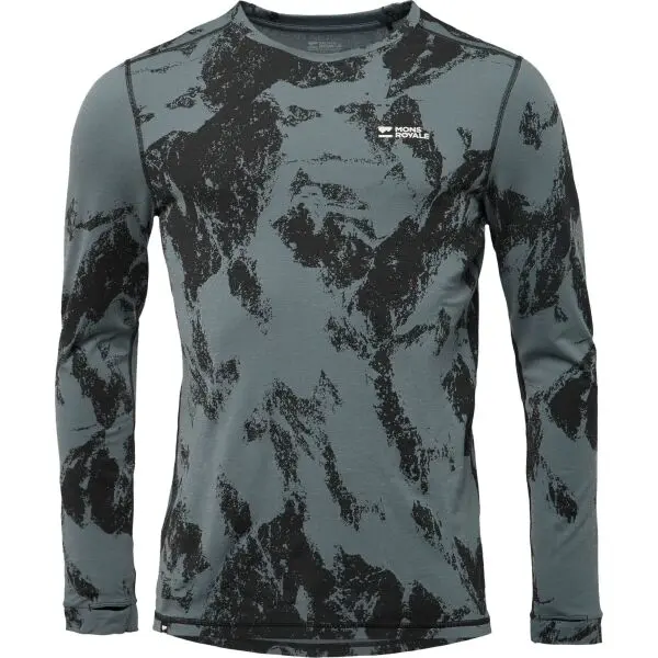 MONS ROYALE MONS ROYALE CASCADE Функционална мъжка тениска, тъмносиво, размер