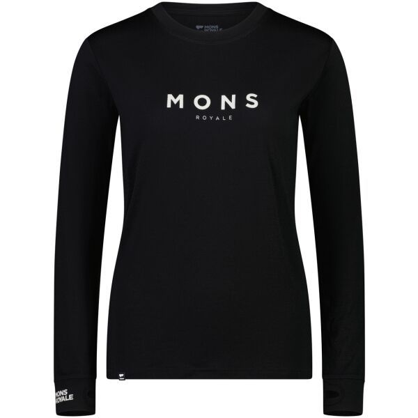 MONS ROYALE MONS ROYALE YOTEI CLASSIC Дамска тениска от мерино, черно, размер