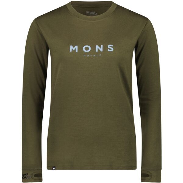MONS ROYALE MONS ROYALE YOTEI CLASSIC Дамска тениска от мерино, khaki, размер