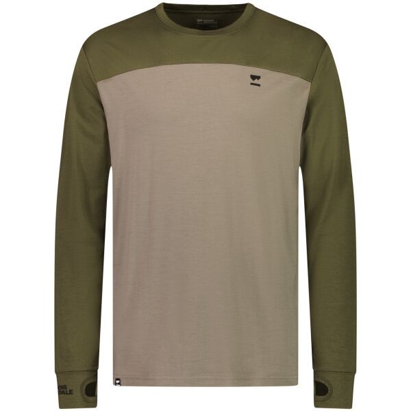 MONS ROYALE MONS ROYALE YOTEI TECH LS Мъжка тениска от мерино вълна, бежово, размер