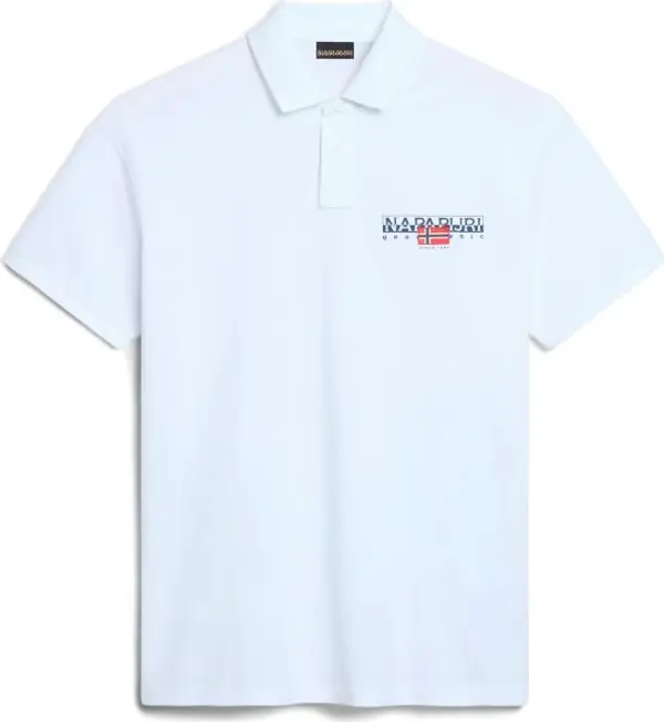 Napapijri Napapijri E-AYLMER Мъжка тениска с якичка, бяло, размер