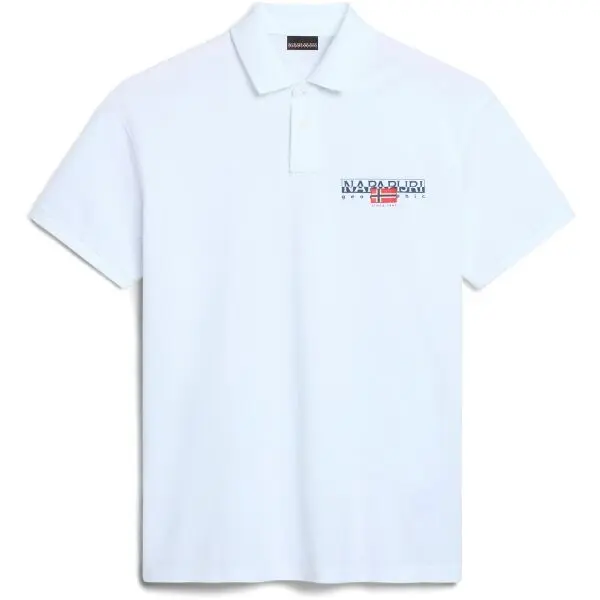 Napapijri Napapijri E-AYLMER Мъжка тениска с якичка, бяло, размер