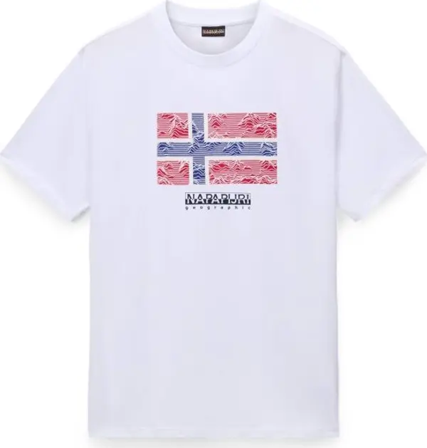 Napapijri Napapijri S-DRAPEAU Мъжка тениска, бяло, размер