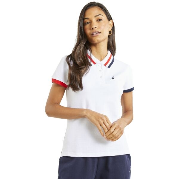 NAUTICA NAUTICA COWLEY Дамска поло тениска, бяло, размер